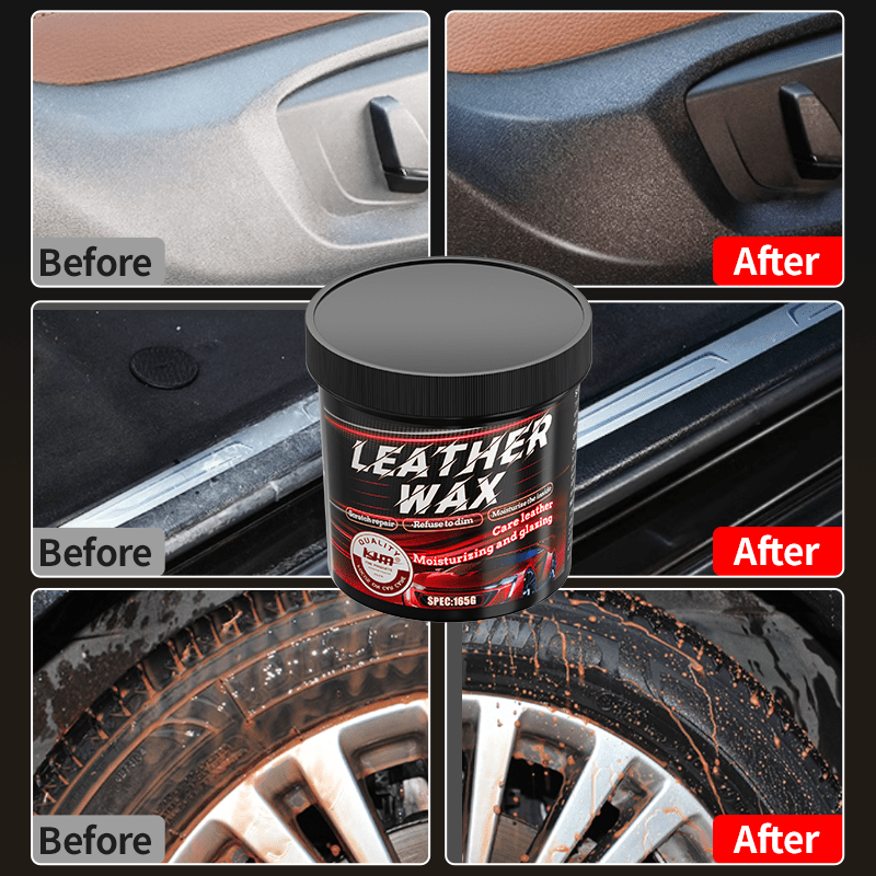 Leather and Plastic Restoring Wax Balm for Car Interior and Tire Shine