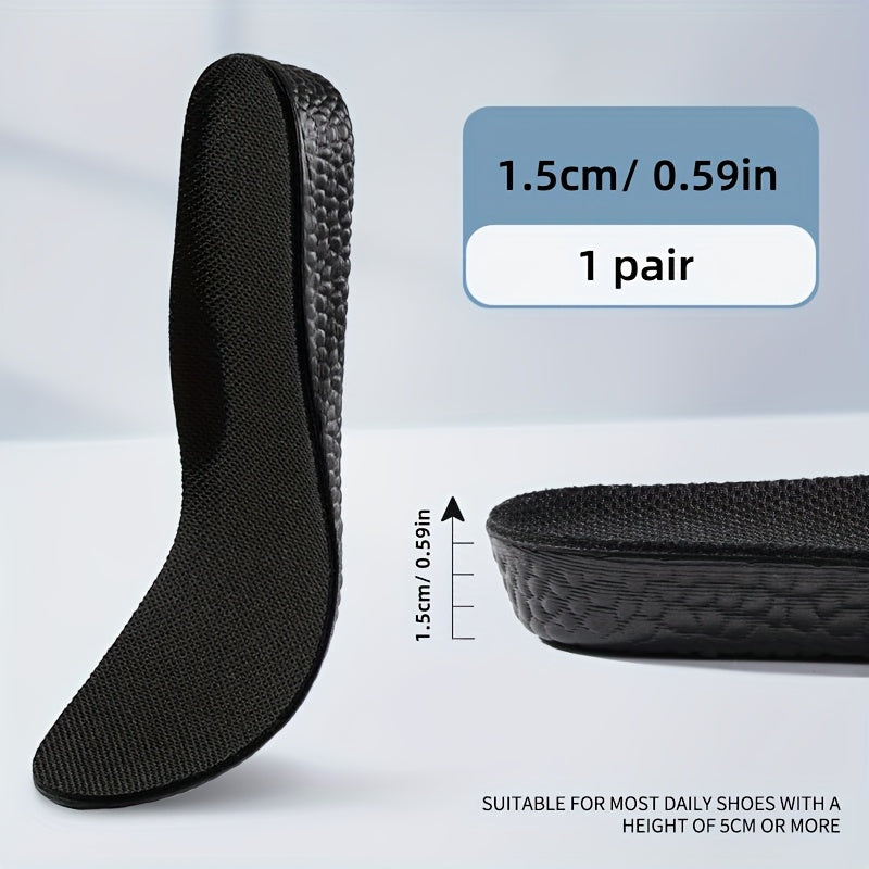Men Women Soft Sole Height-Increasing Insoles Sports Breathable Sweat-Absorbing