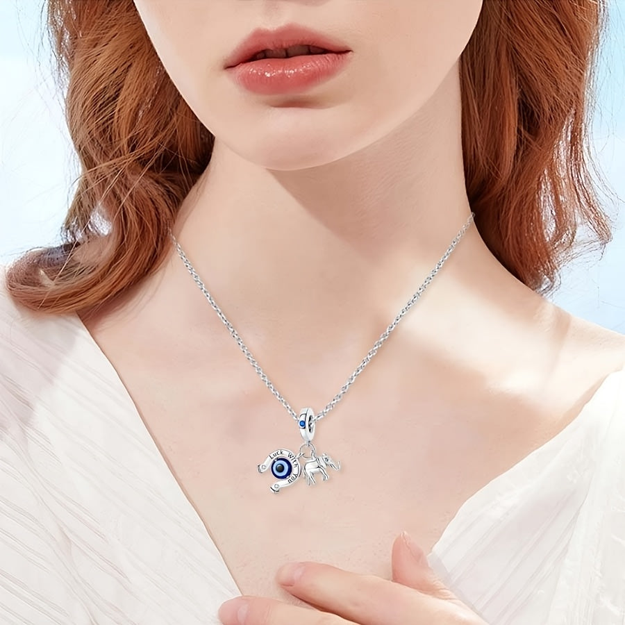 Подвеска-талисман с слоном из серебра 925 пробы с синтетической цирконией для изготовления украшений