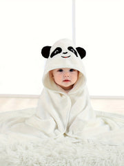 Baby Boys Hooded Bathrobe Animal Pattern Soft Cotton Multi-Use Baby Robe