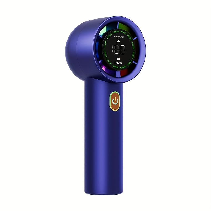 Portable Rechargeable Fan with 3000mAh Battery Adjustable Speeds Ultra-Quiet LED Display for On-the-Go Cooling
