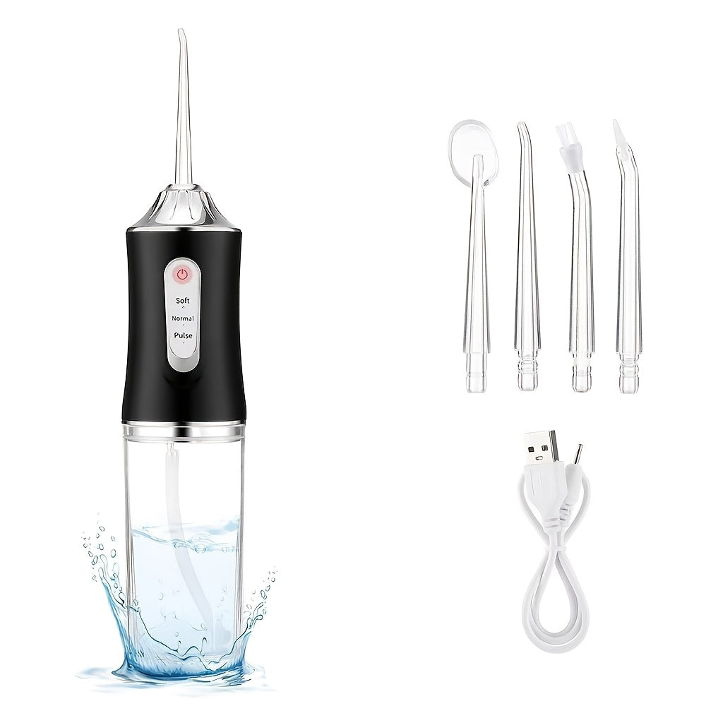 Electric Water Flosser for Adults USB Rechargeable Oral Irrigator with 3 Modes