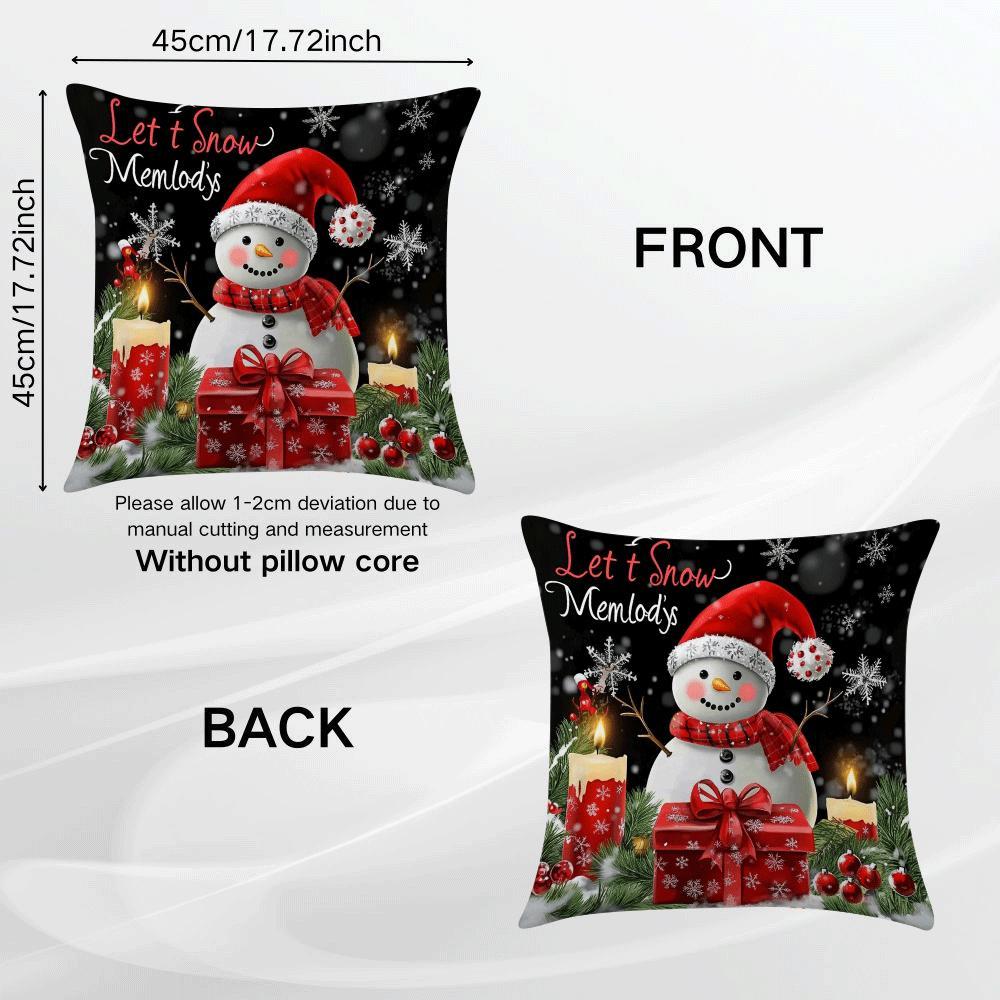 Christmas Throw Pillow Covers Set of 2 Decorative Cushion Cases for Living Room Sofa Office Holiday Decor