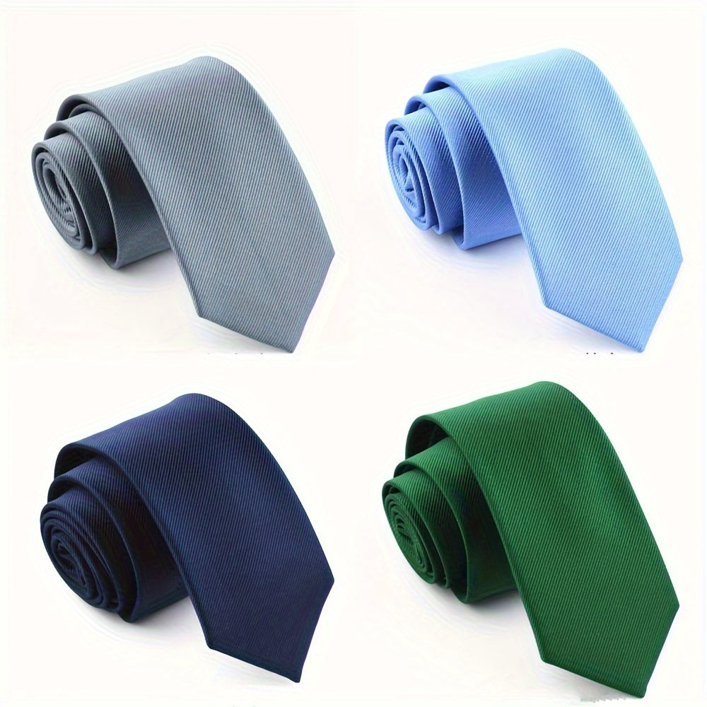 Narrow Solid Color Tie for Men, 6cm Wide, Suitable for Formal Occasions