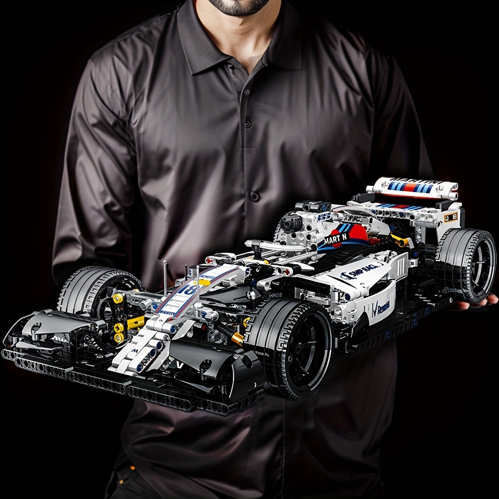 Set de bloques de construcción de supercoche en ABS blanco de 1152 piezas, juguete STEM para niños