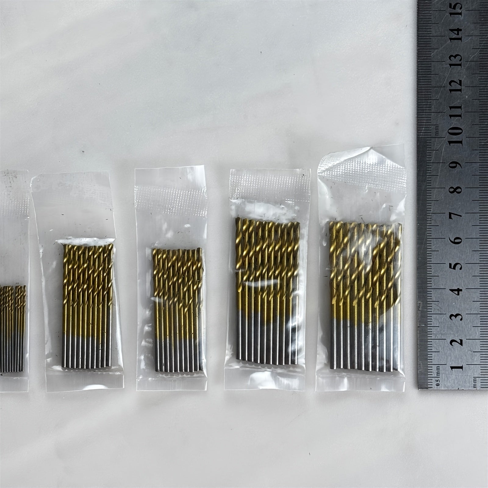 50-Piece Titanium Coated High-Speed Steel Drill Bit Set with Hex Shank for Metal Wood Plastic