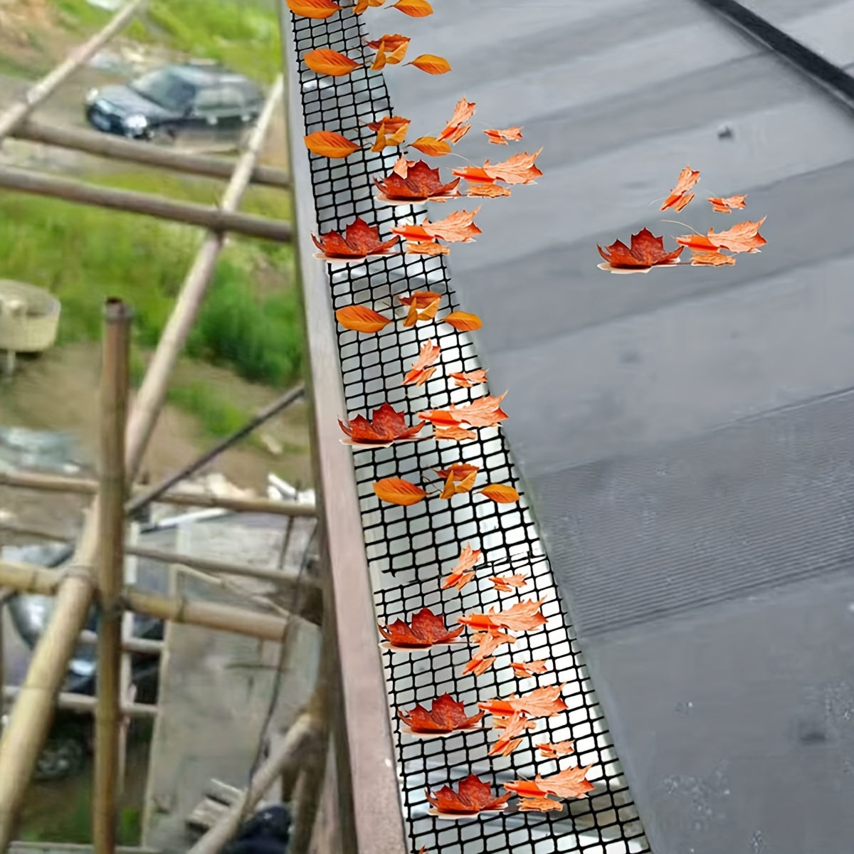 Yashil barglarni to'sib qo'yish uchun qoplama, pol, tom, shox, kanalizatsiya to'siq, RV uchun 1 dona