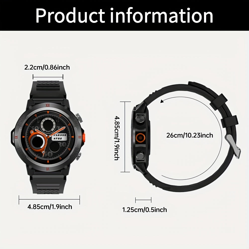 Reloj inteligente para Android iOS Pulsera de fitness Multi-deporte Llamadas Linterna LED Correa de silicona