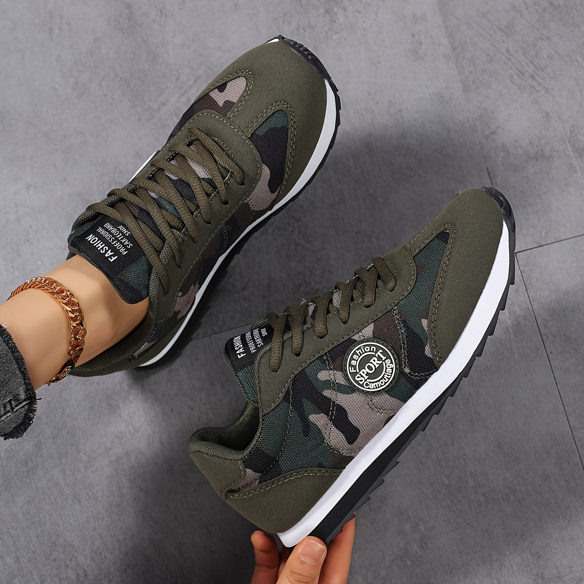 Women's Plus Size Casual Breathable Lace-Up Sneakers for Running and Walking