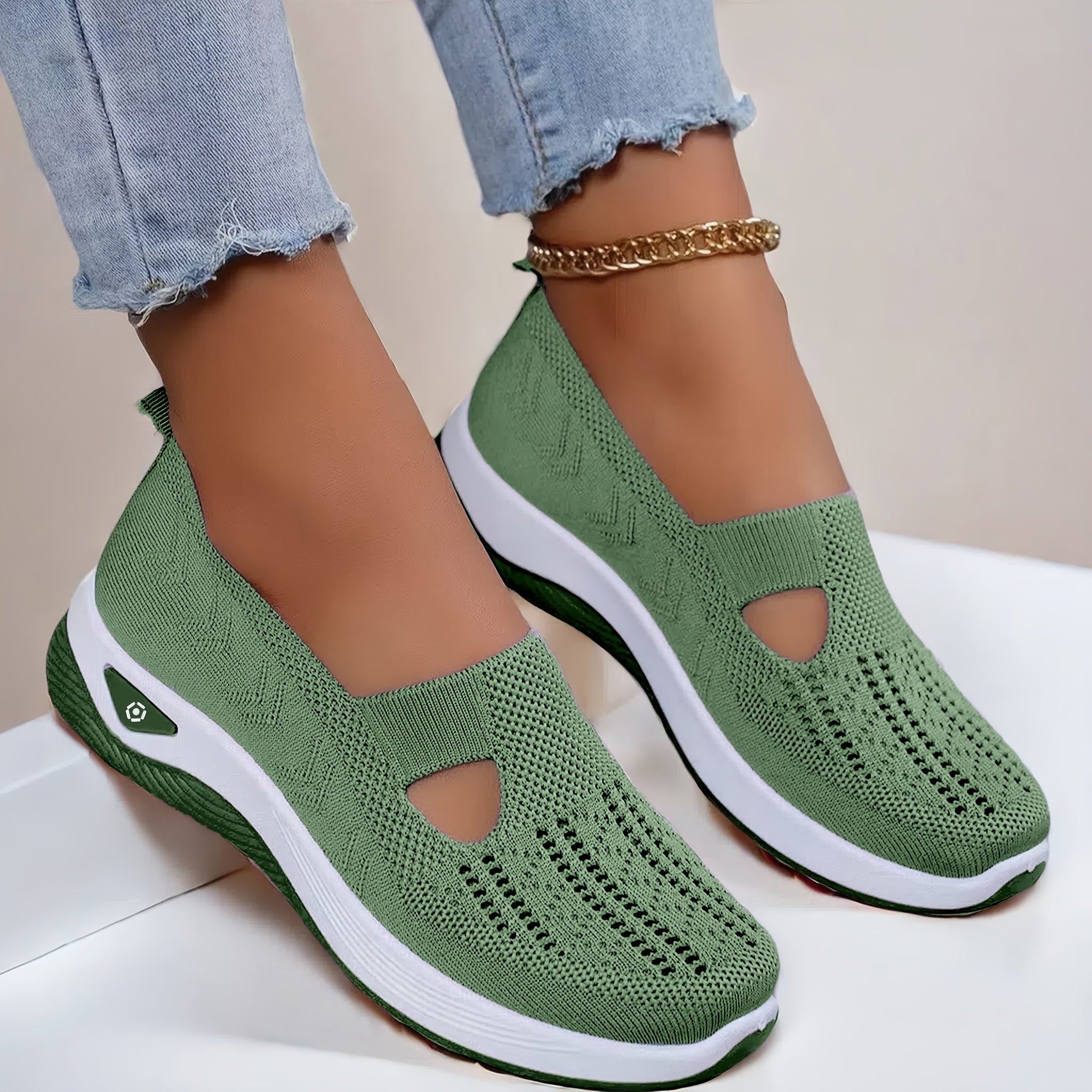 Women's Knit Sneakers Breathable Lightweight Stylish All-Season in Multiple Colors