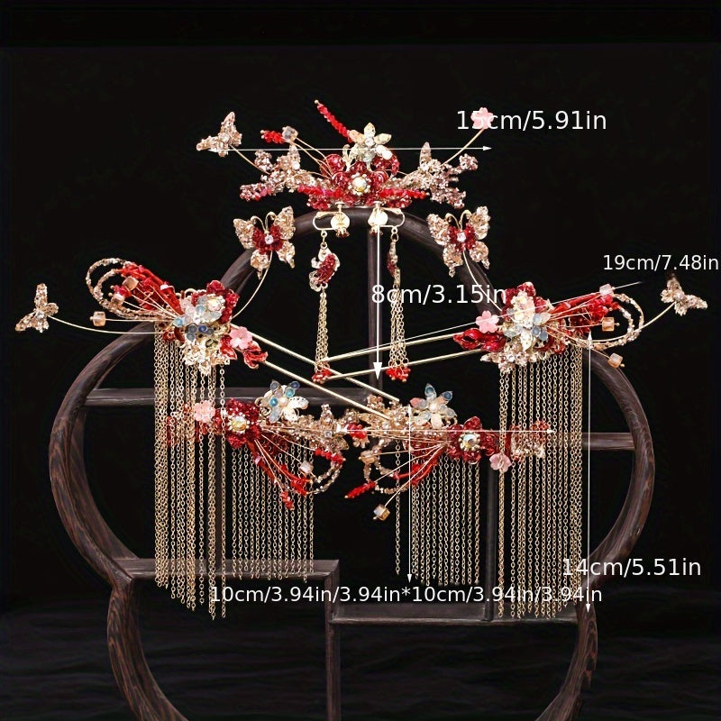 Retro Hair Stick Hair Comb and Earrings Set for Women Hair Accessories