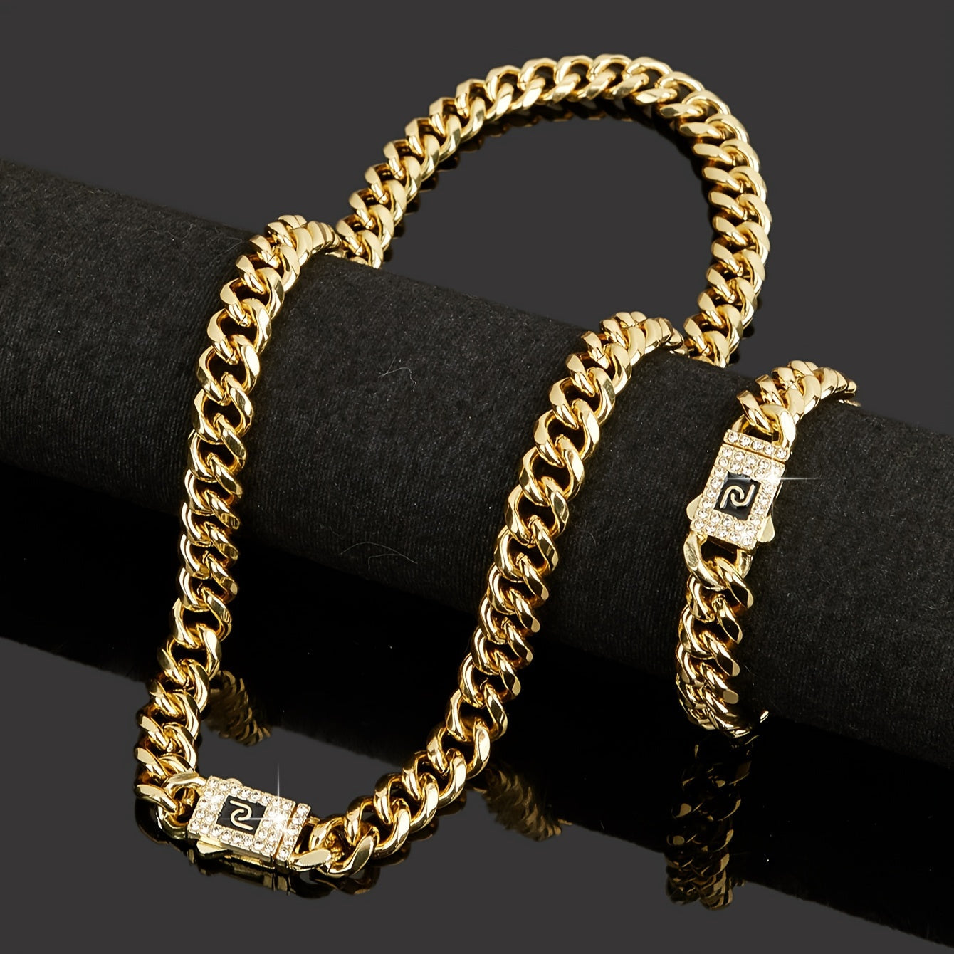 Women’s Jewelry Set Necklace and Bracelet Premium Gold Tone Elegant Gift