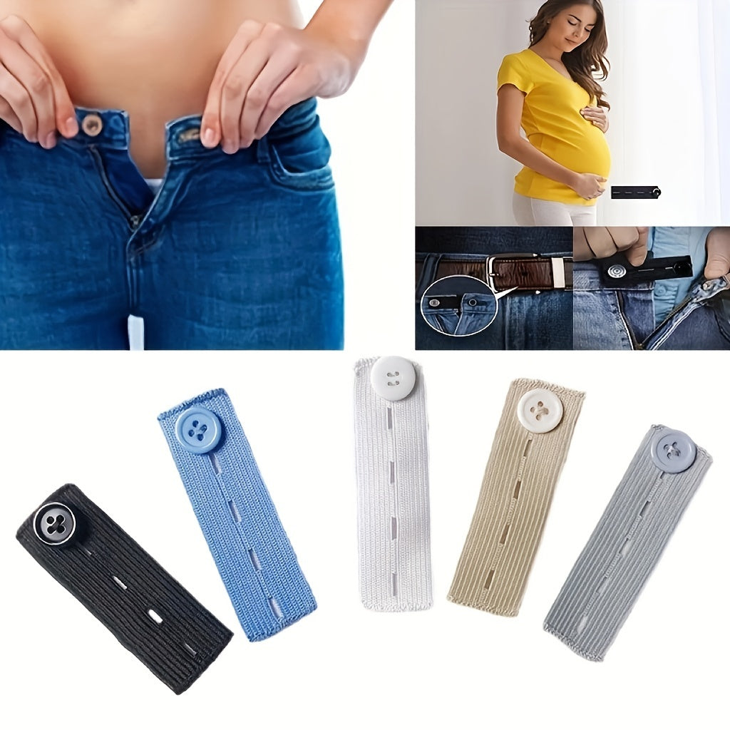 Unisex Elastic Waistband Extenders Stretchable Belt for Pregnancy Maternity