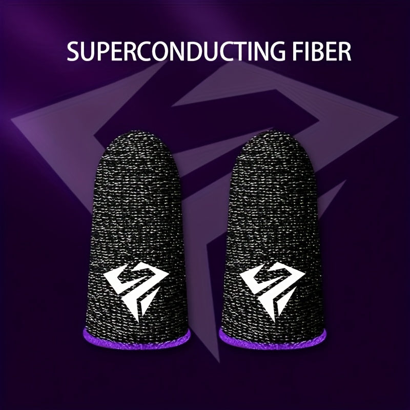 Gaming Finger Sleeve Anti-Sweat Breathable Carbon Fiber for Mobile Games