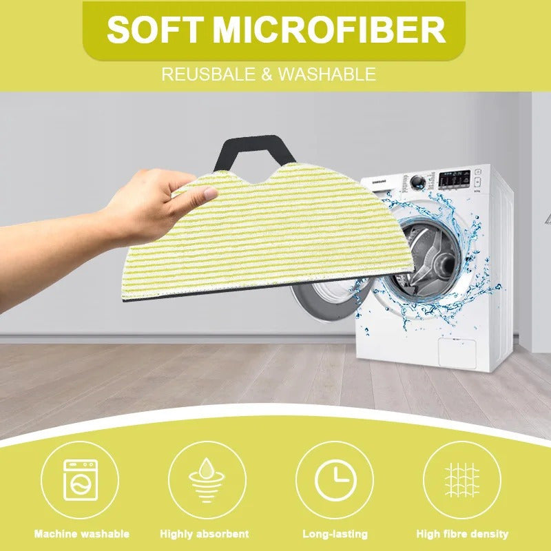 Microfiber Vacuum Mop Pads 2-Pack for Floor Cleaning Pet Hair Removal