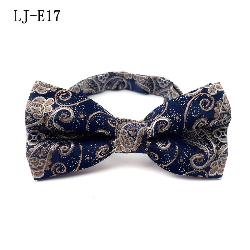Men's Bow Tie Polyester Jacquard Fabric for Formal Events