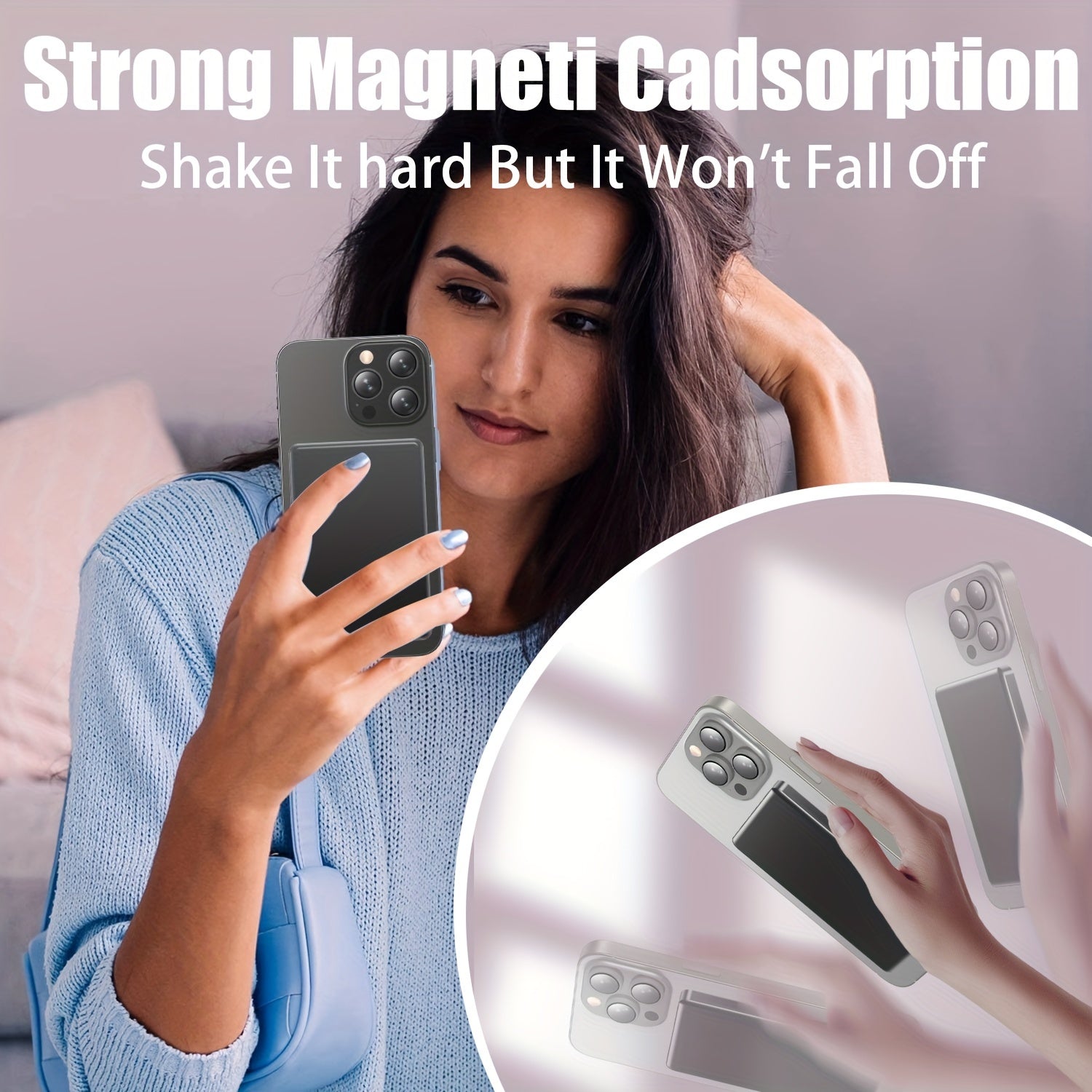 Алюминиевый беспроводной внешний аккумулятор с быстрой зарядкой для iPhone и Android, идеален для путешествий и экстренных ситуаций.