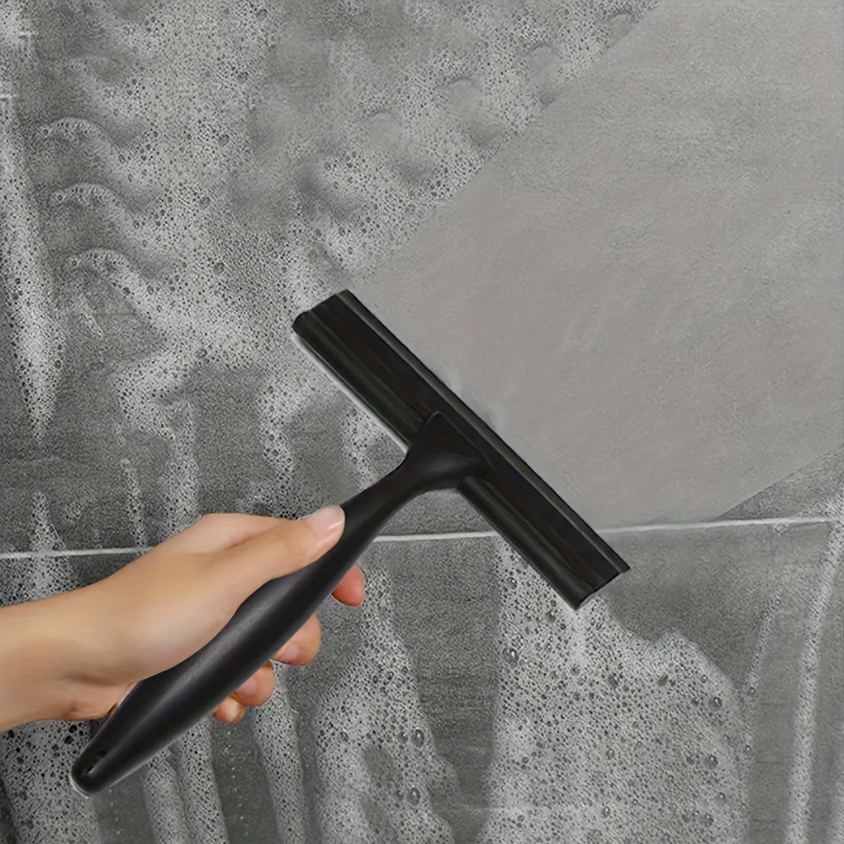 Dumaloq Plastik Silikon Squeegee, Dush, Deraza va Shisha Tozalash uchun, Ko'p maqsadli Bulutni O'chirish va Qor Olib Tashlash Vositasi, Hammom, Oshxona, Yashash Xonasi, Yotoqxona va Tashqi Foydalanish uchun Ideal.