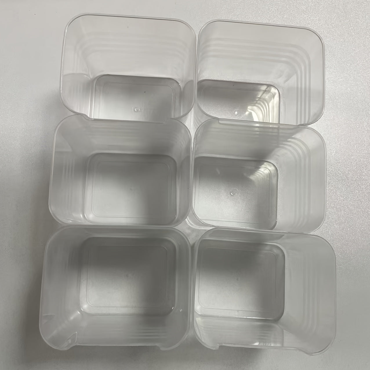 Six Pack Clear Plastic Refrigerator Storage Containers Stackable Food Bins