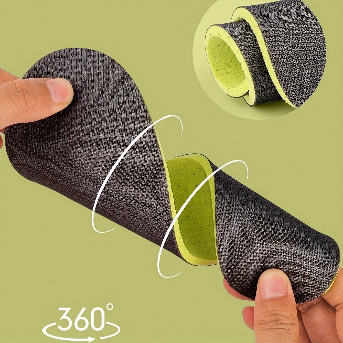 Unisex Thin Sweat-Absorbing Breathable Insoles for Flat Shoes