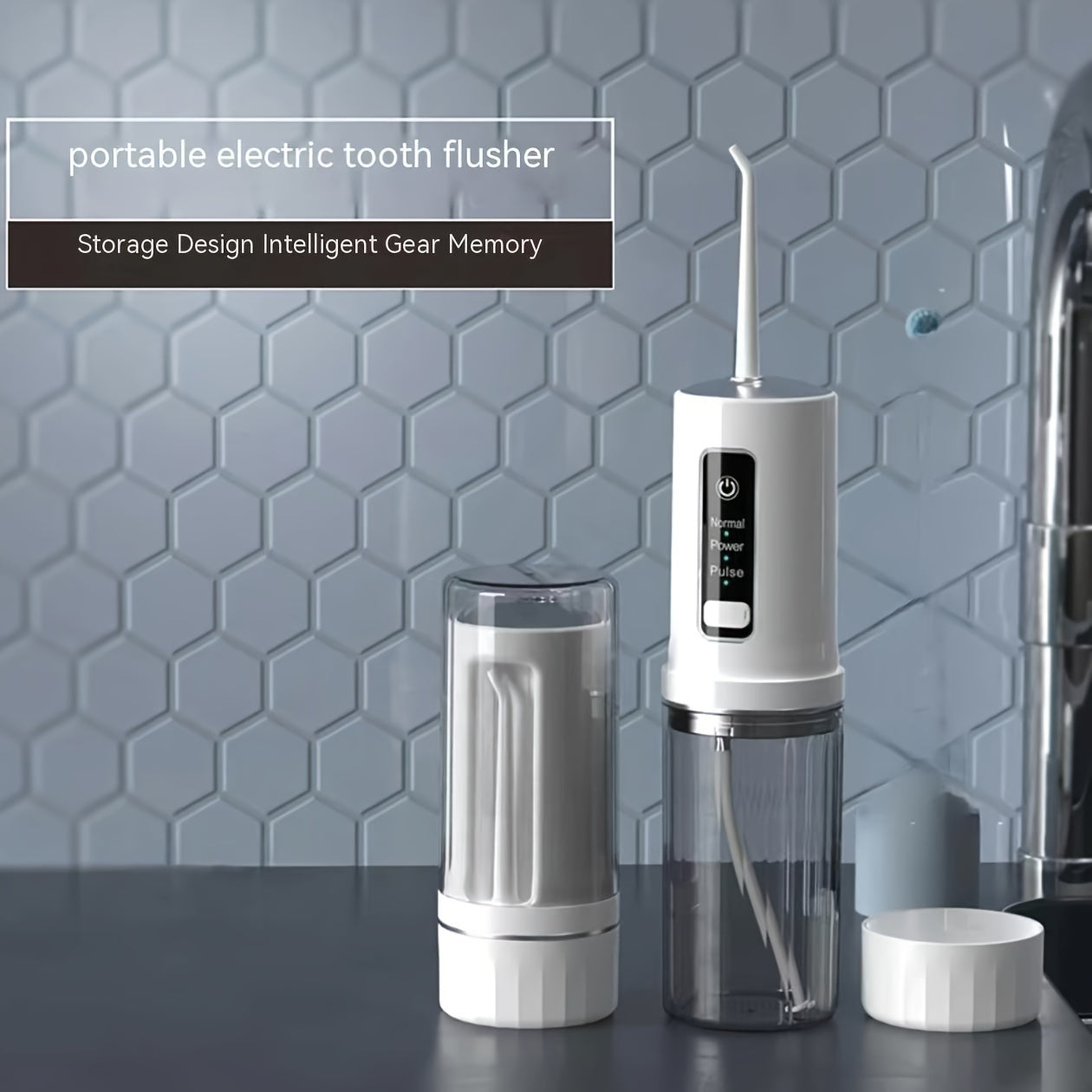 Irrupor de agua portátil con 4 boquillas, recargable por USB, ideal para viajes