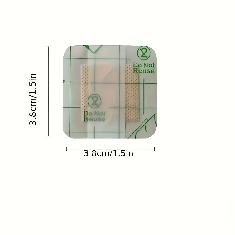 100Pcs Waterproof Breathable Bandages for Wounds Square, Non-Rolling Edges