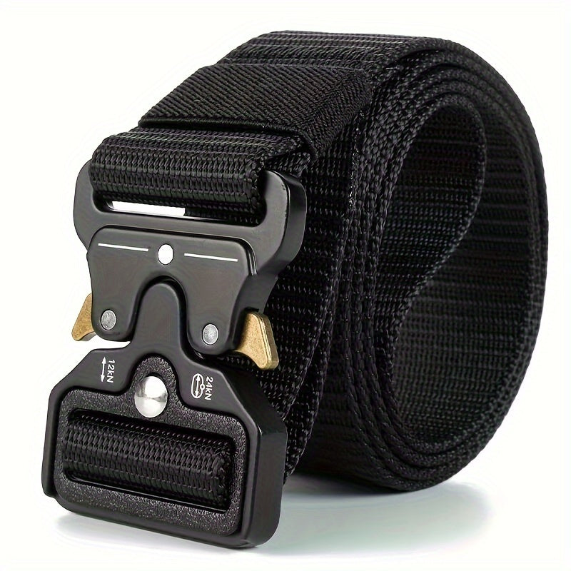 Unisex Tactical Belt with Automatic Buckle for Casual Outdoor Wear