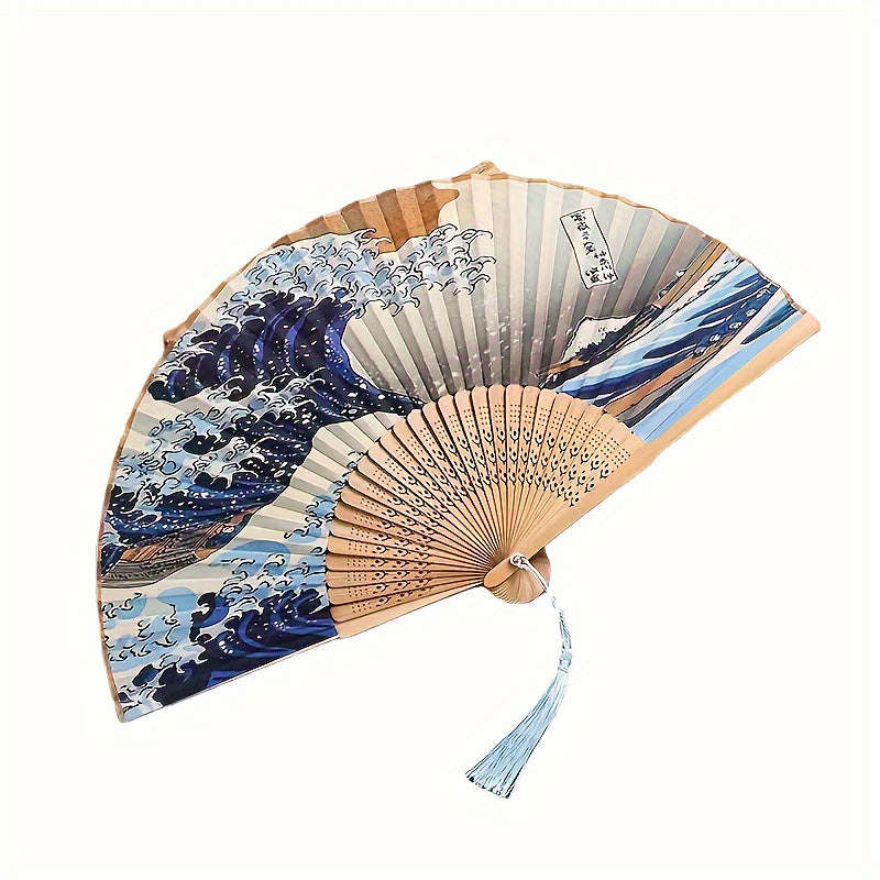Traditional Plastic Dancing Fan for Hanfu Costumes and Gifts
