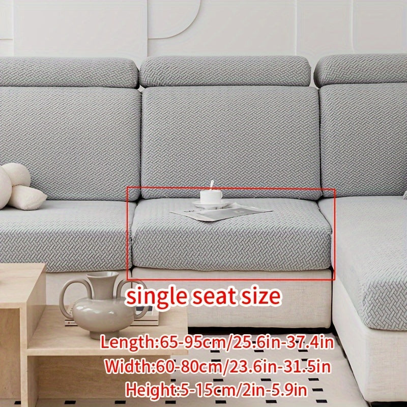 Современный жаккардовый чехол для дивана, изготовленный из прочного полиэстера и спандекса, не скользит, подходит для домашних животных, легкий в уходе, подходит для кресел и секционных диванов.