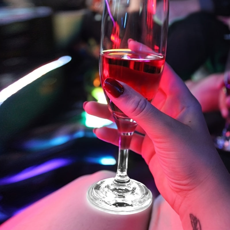 5 dona plastik yoritgichli stakan tagliklar, LED chiroqlari bilan, barlar va kechki klub uchun