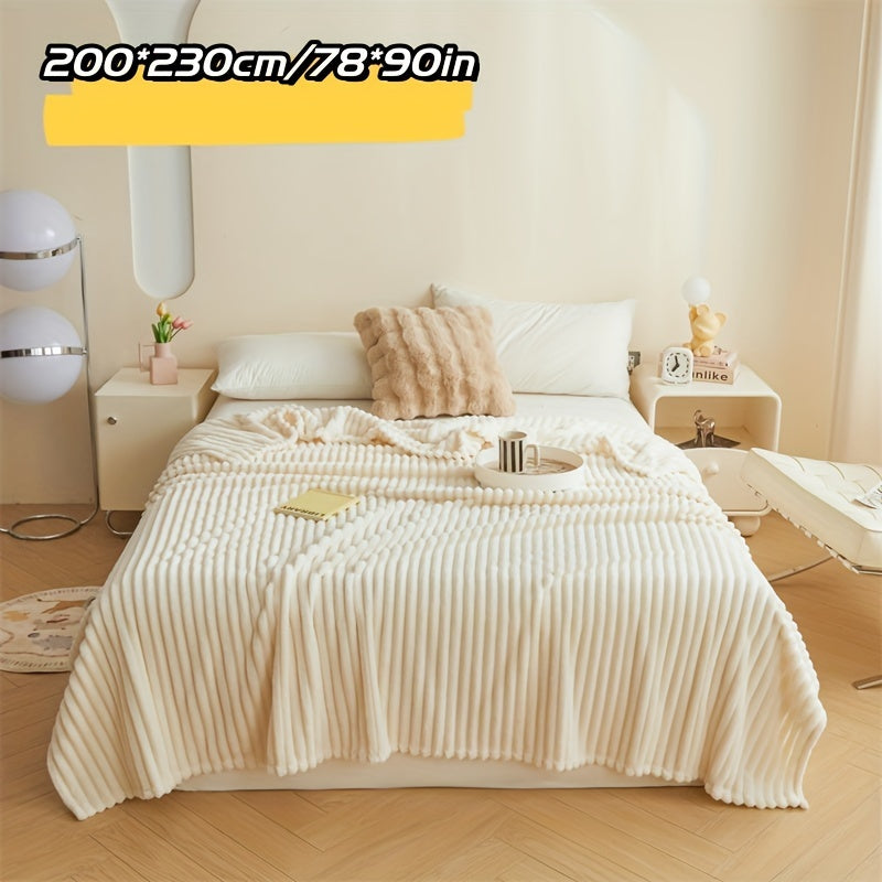 Manta de felpa ultra suave amarilla para sofá, cama y viaje, comodidad acogedora