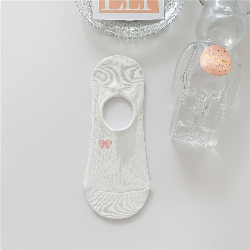 Women's No-Show Socks Pack of 10 Animal and Floral Breathable Polyester Non-Slip Heel