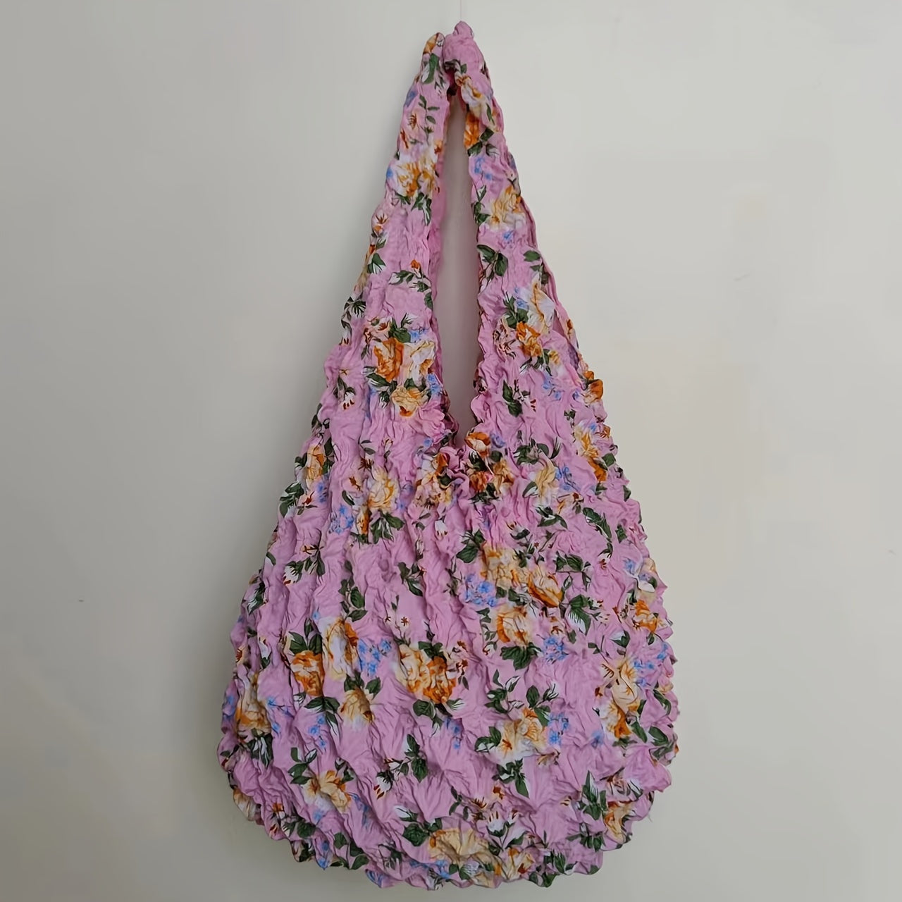 Gul naqshli qayta ishlatiladigan oziq-ovqat to'plami, cho'ziladigan sumka, xarid qilish uchun yelka sumkasi, qisqaradigan saqlash sumkasi, ayollar uchun mukammal sovg'a, xarid qilish va sayohat uchun ideal, ajoyib oshxona tashkilotchisi va aksessuar.