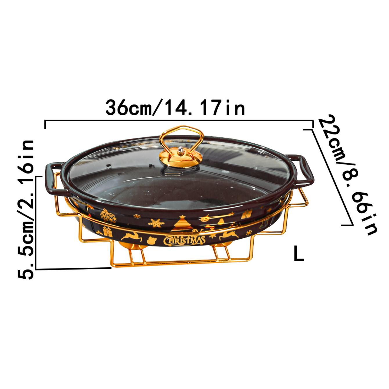 Christmas Ceramic Serving Set with Plates Baking Dishes and Soup Pots