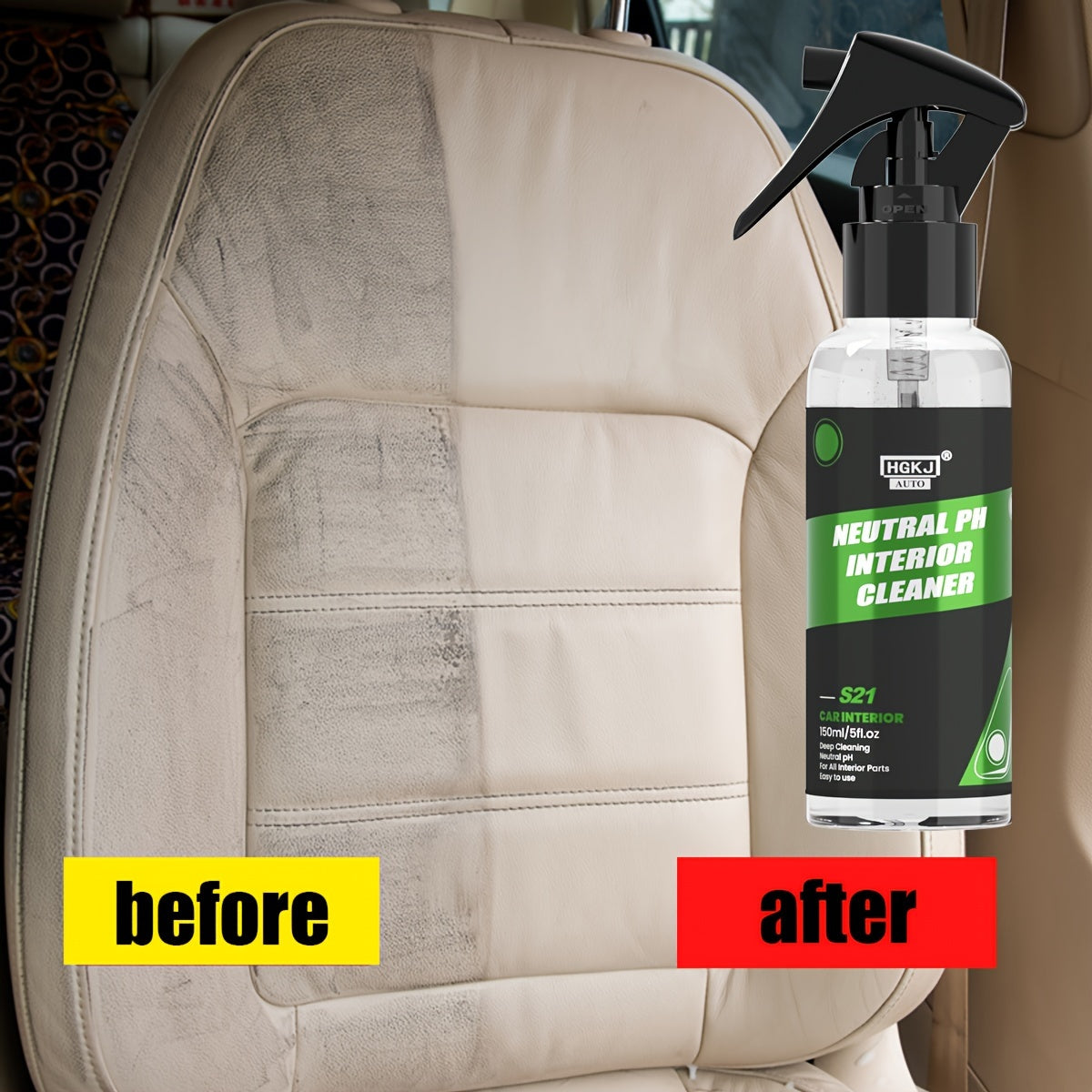 Спрей для очистки обивки салона автомобиля для кожи, ткани и потолков 500 мл