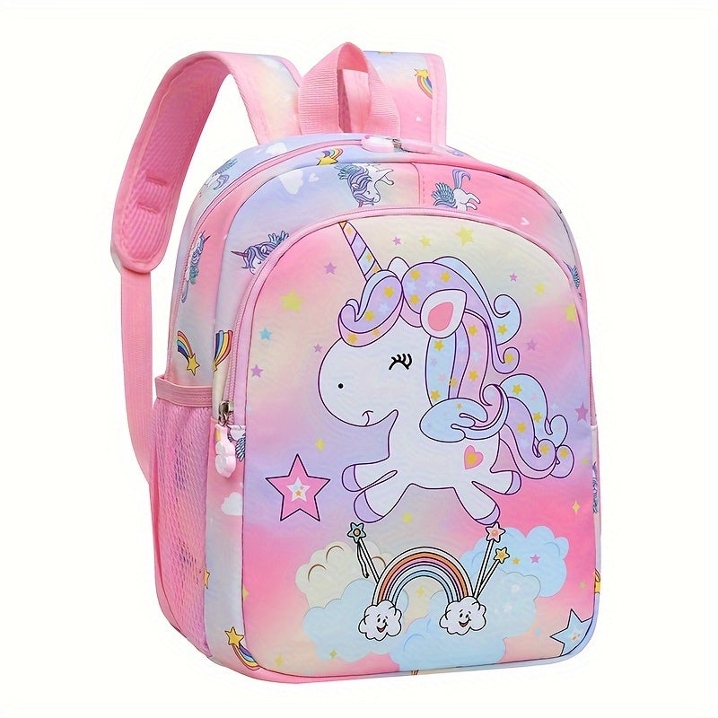 Qizlar uchun Qiziqarli Unicorn Malikasi Ruksak - Nylon, Suvga chidamli va Yengil, Moslashuvchan Kamarlar, Zip Yopilishi - Bolalar bog'chasiga va Tashqi Sarguzashtlar uchun Ideal, 3-6 yosh, Unicorn mavzusida.