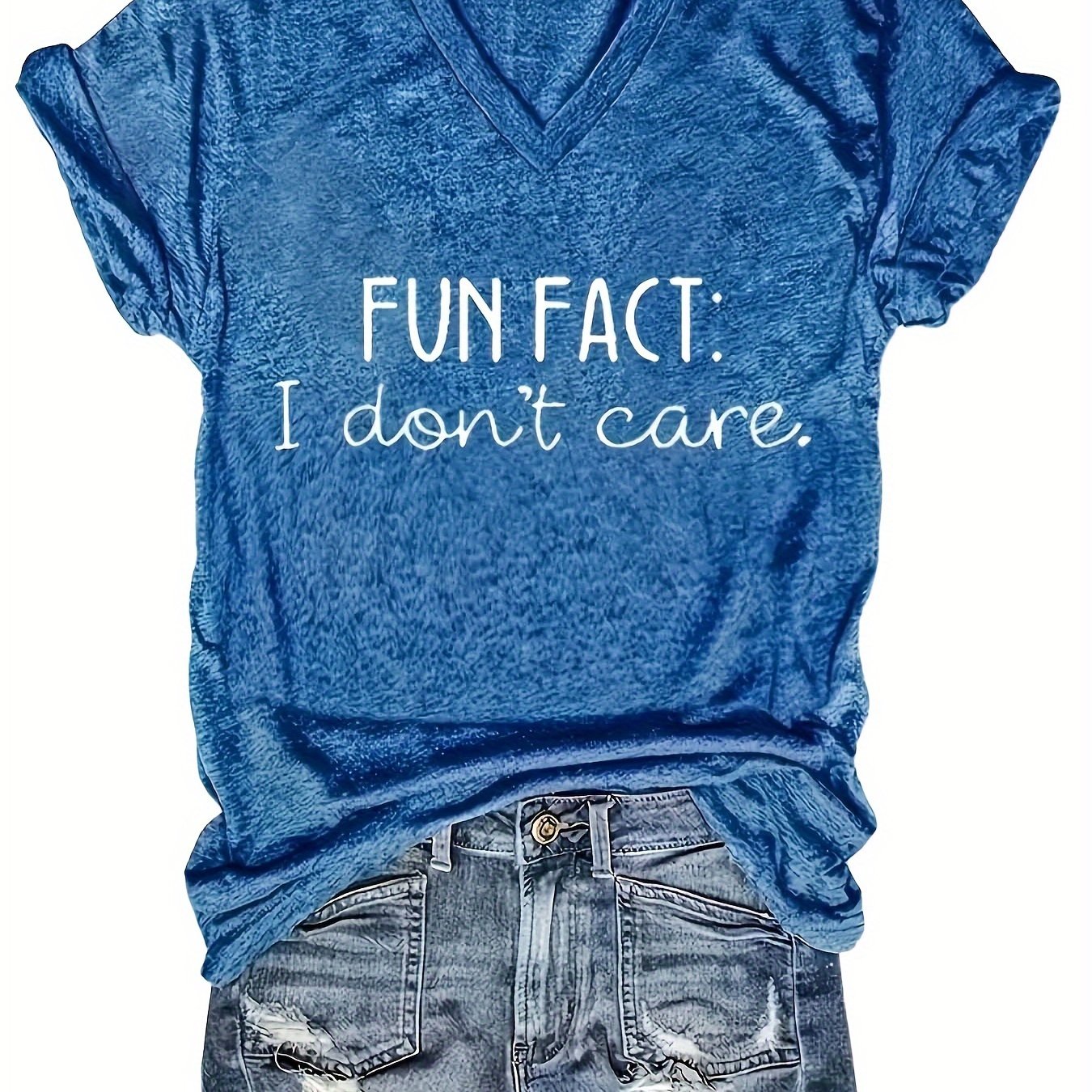 Women's V-Neck Loose Casual Short Sleeve T-Shirt With Bottoming Top