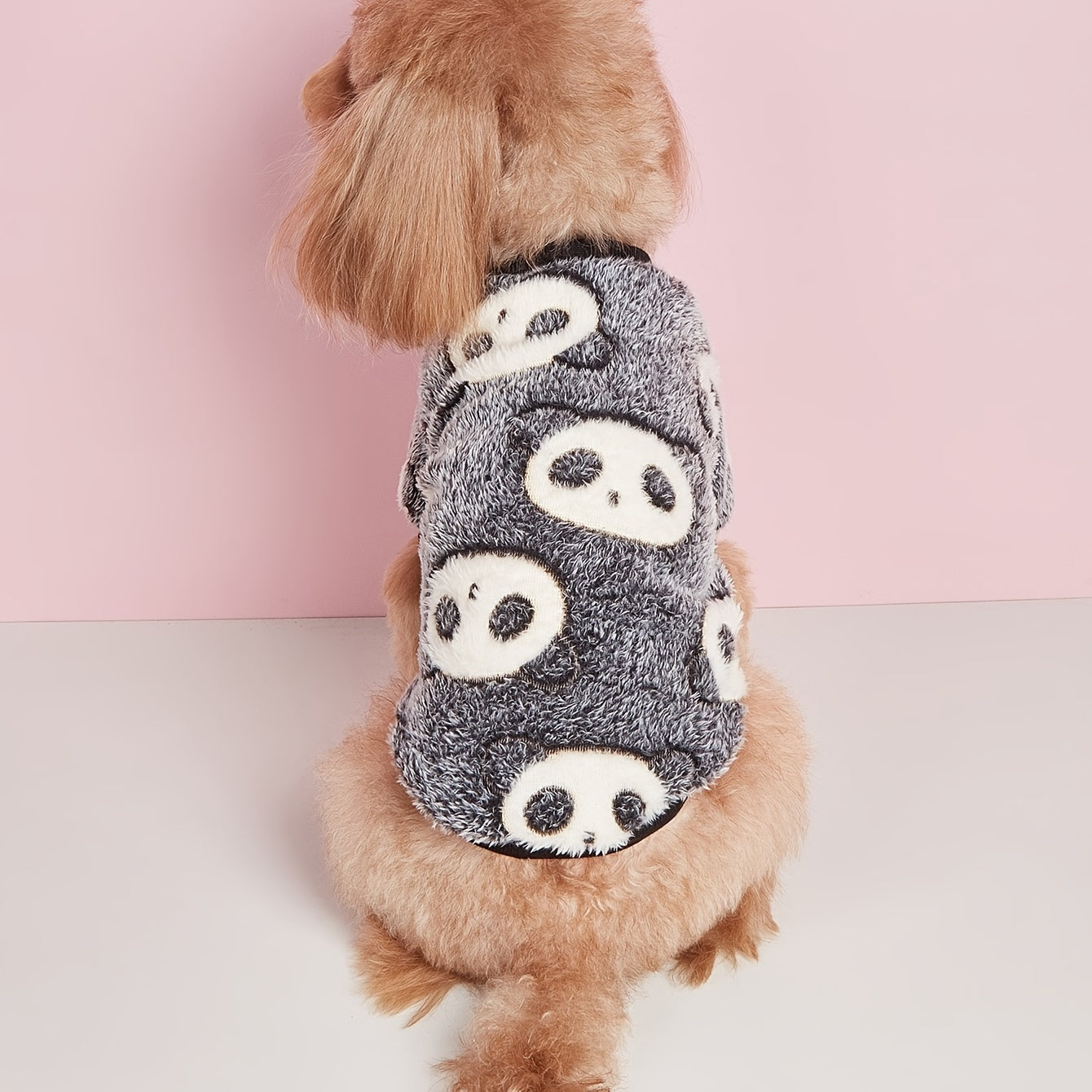 Pet Sweater for Dogs Black Panda Design Extra Large Cold Weather Pullover Polyester