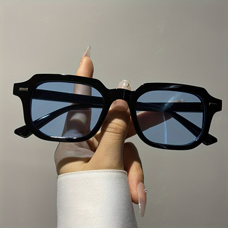 Unisex Rectangular Glasses for Women and Men, Casual Outdoor Travel Accessories