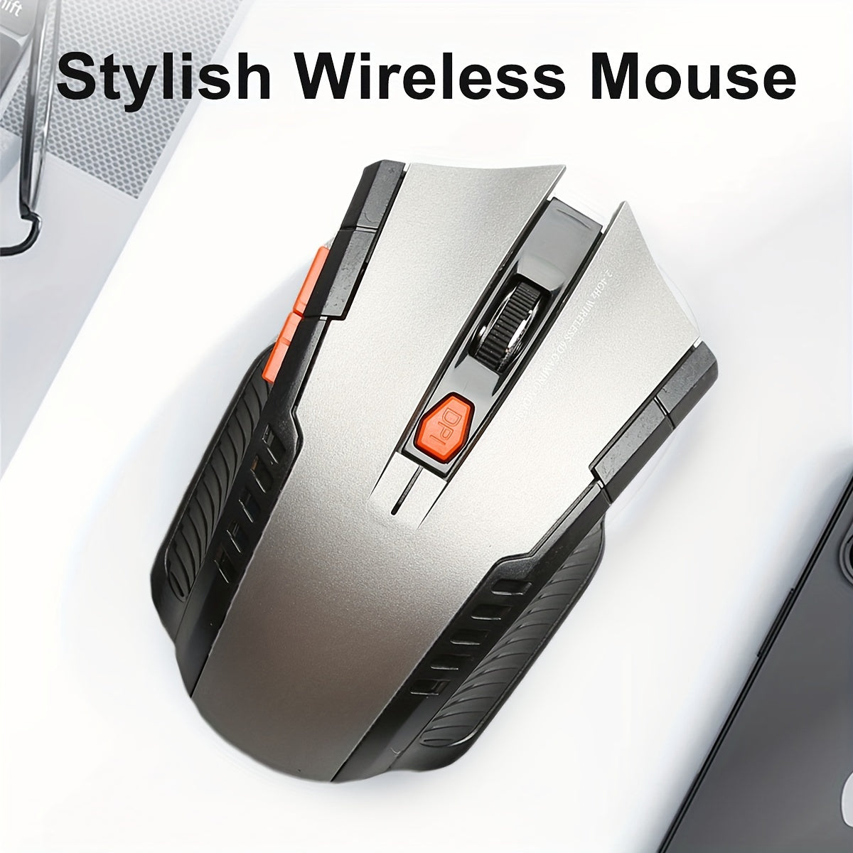 Ergonomik dizaynga ega portativ simsiz sichqoncha, o'yin va ofis ishlari uchun ideal.