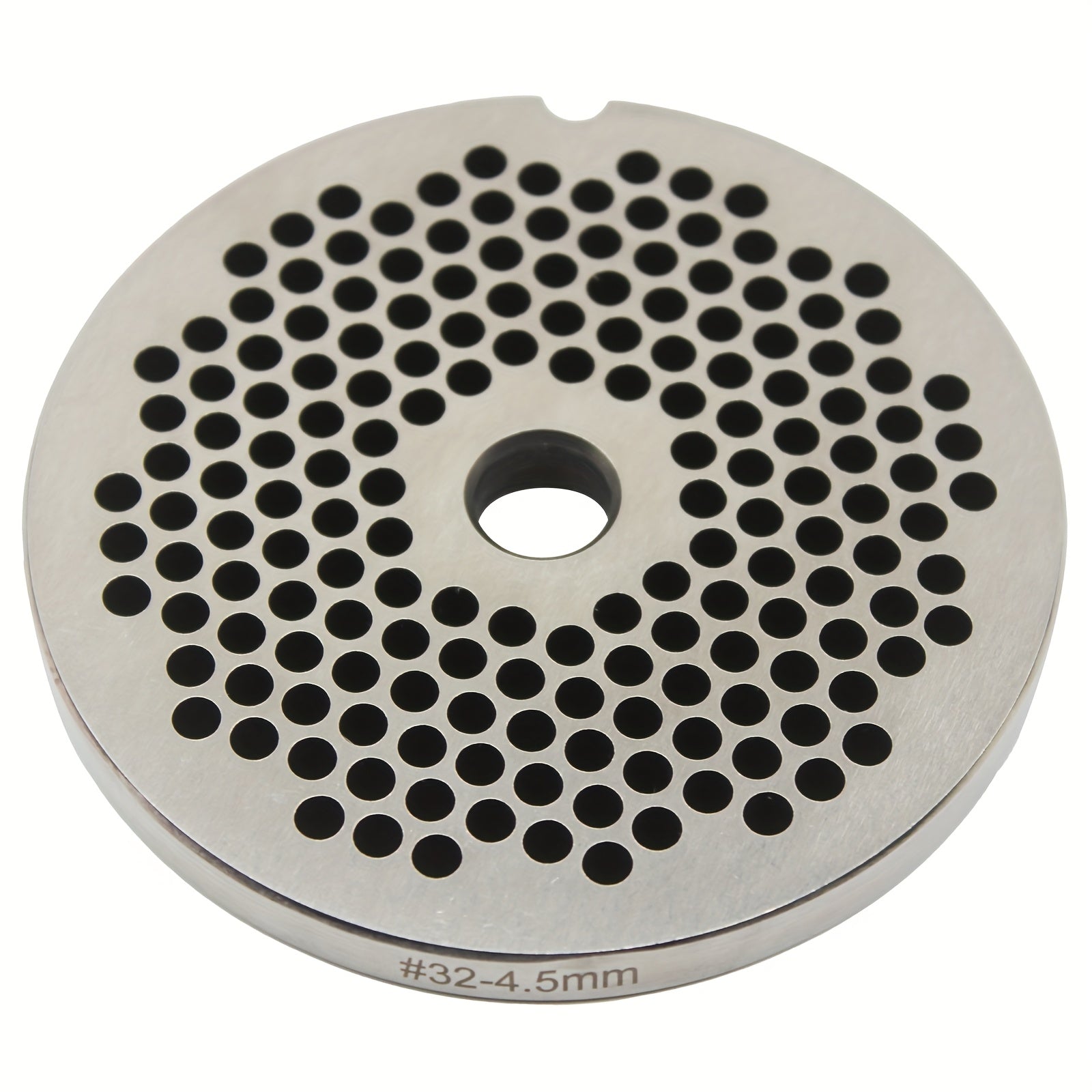 Mustahkam zanglamas po'latdan yasalgan go'sht maydalagich diski, 1 dona, 32-4.5mm teshikli plita - oziq-ovqat uchun xavfsiz, uyda yoki tijorat sharoitida oshxonalar uchun oddiy foydalanish uchun maydalagich qo'shimchasi