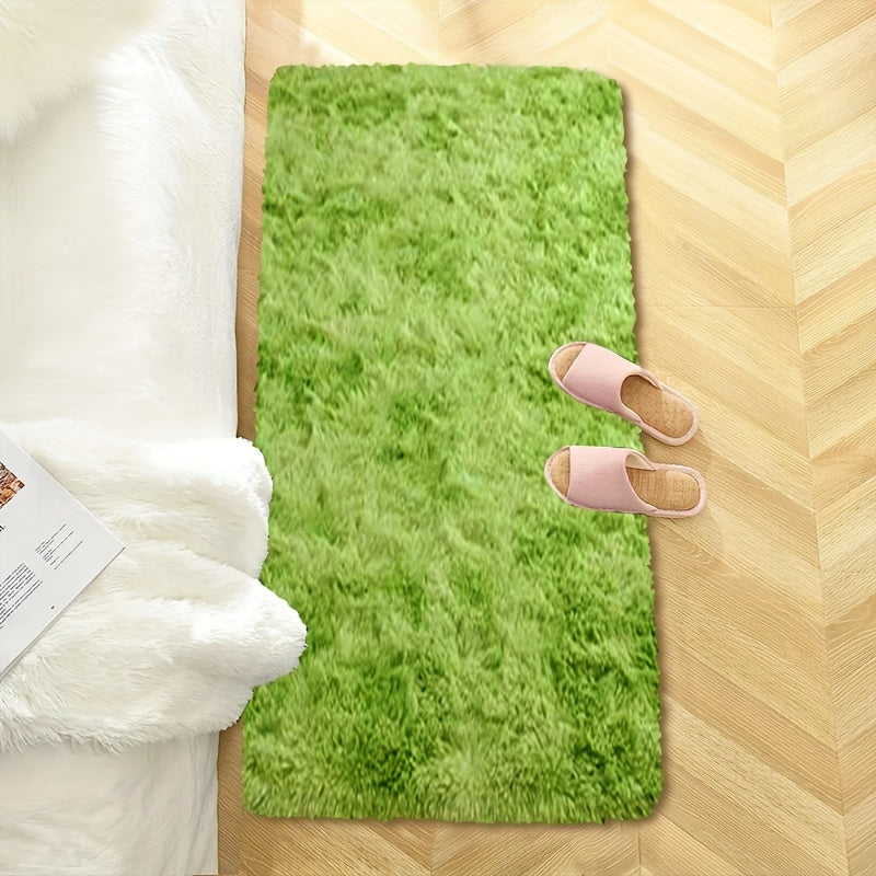 Alfombra de área suave y esponjosa de felpa para sala de estar o dormitorio antideslizante y lavable a máquina
