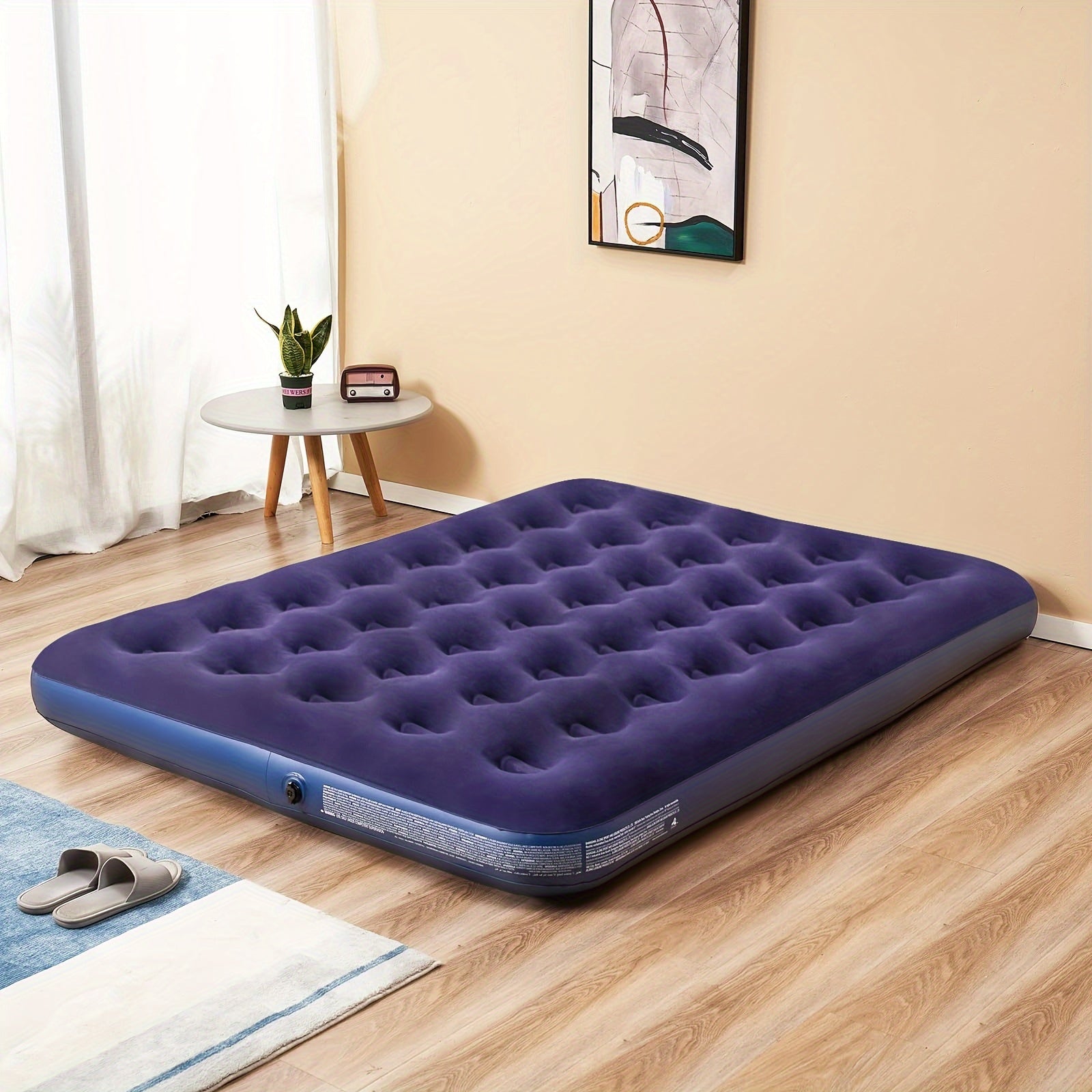 Double Height Inflatable Bed for Home and Camping PVC Air Mattress Durable