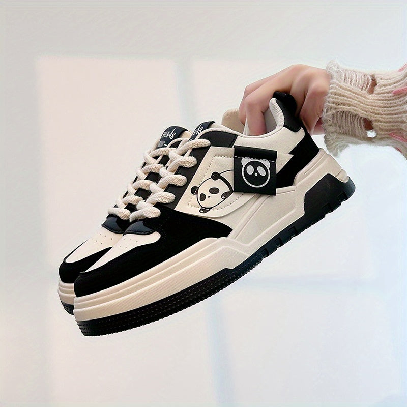 Women's Casual Thick-Soled Sneakers Spring 2025 Panda Style Alex Shoes