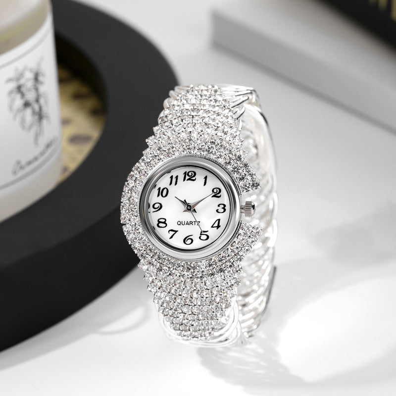 Women’s Bohemian Luxe Watch with Rhinestones and Elegant Design