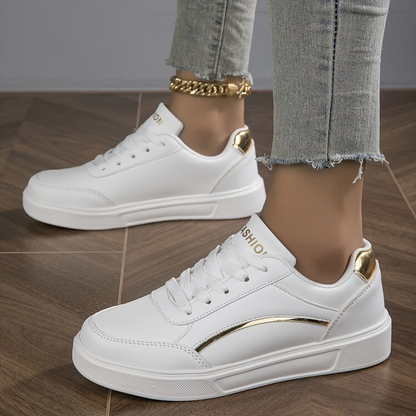 Women's Microfiber Lace-Up Sneakers with Breathable Mesh and Lightweight PHYLON Sole