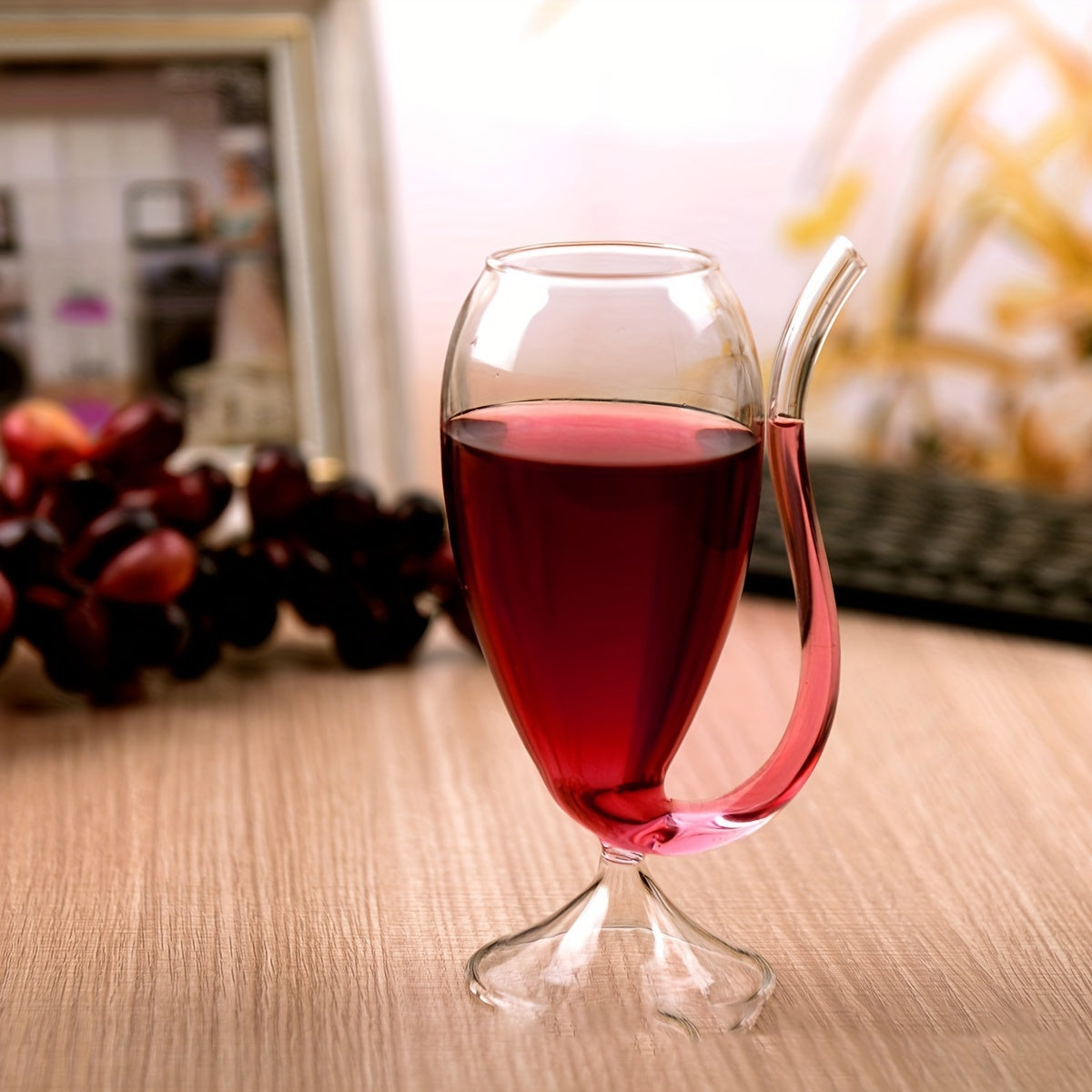 Reusable Tall Glass for Sparkling Wine and Red Wine Insulated Hand Wash Only