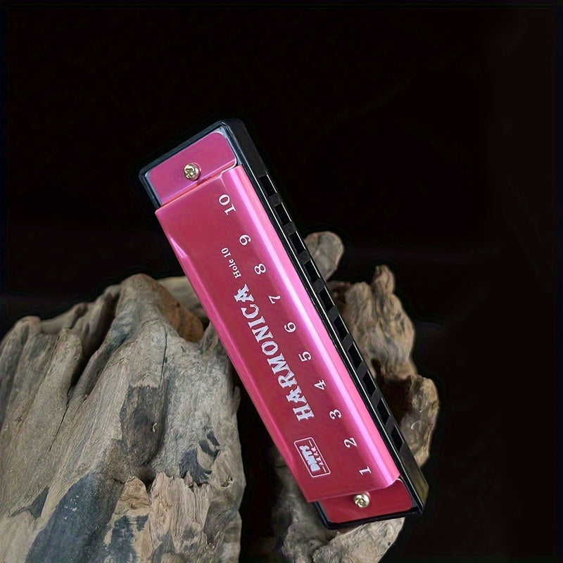 Beginner 10-Hole Harmonica with Copper Core Resin for Teaching and Playing