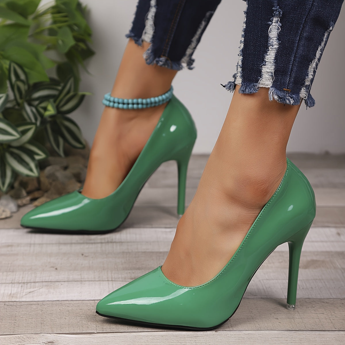 Women's White Pointed Toe Stiletto Heels 10cm Ultra High Pumps Office Party