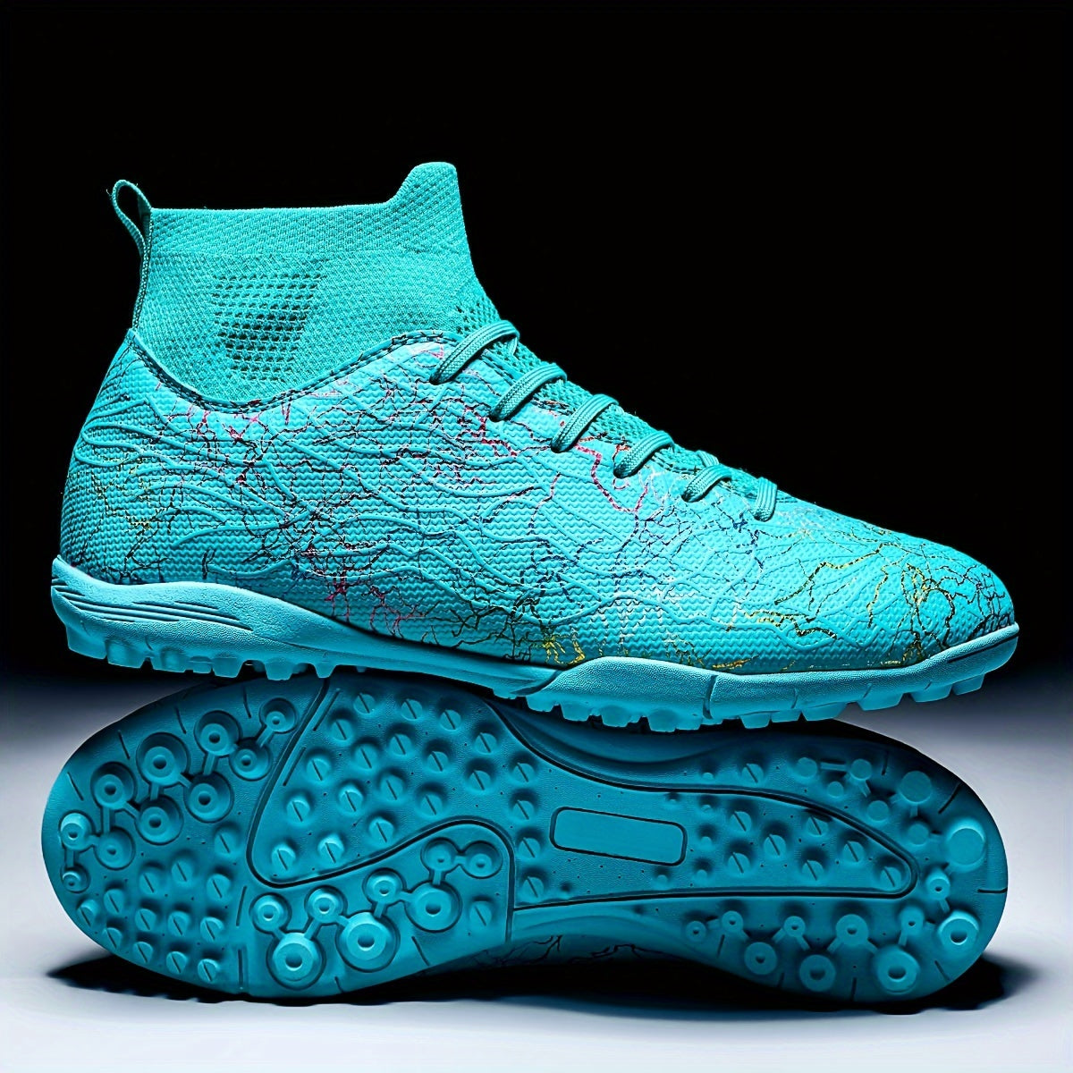 Men's Turf Soccer Cleats Rubber Sole Fabric Inner Artificial Grass Field